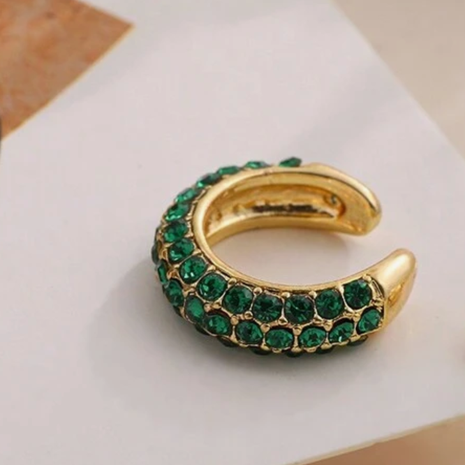 Green Zirconia Ear Clip