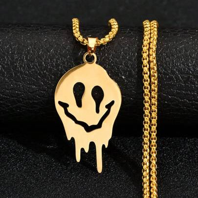 Golden Melting Smily Face