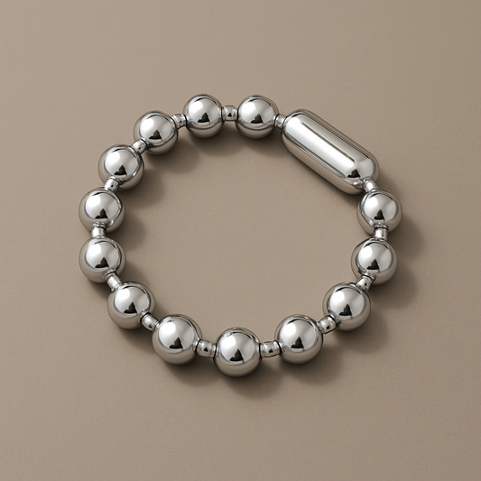 Silver Bead Bracelet