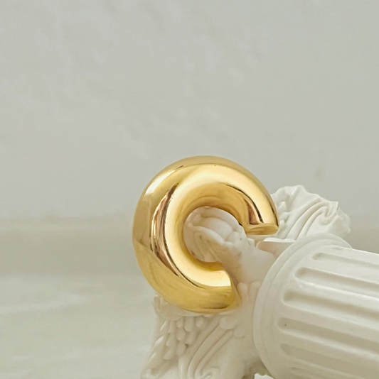Trendy Dome Clip-On Earrings – Set of 2 | Gold