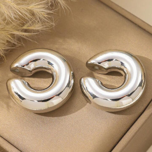 Trendy Silver Ear Cuffs - Set of 2