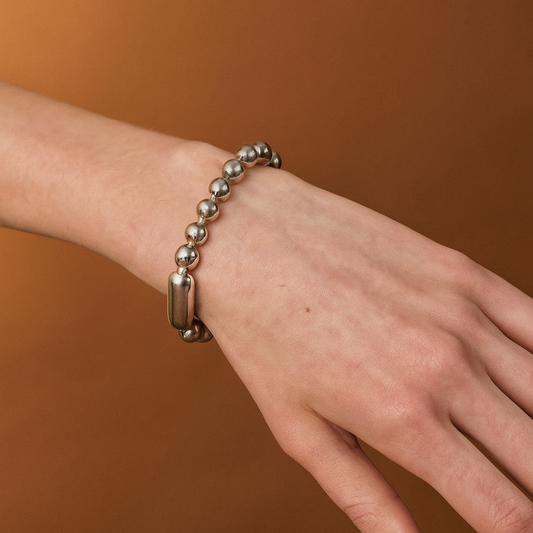 Silver Bead Bracelet