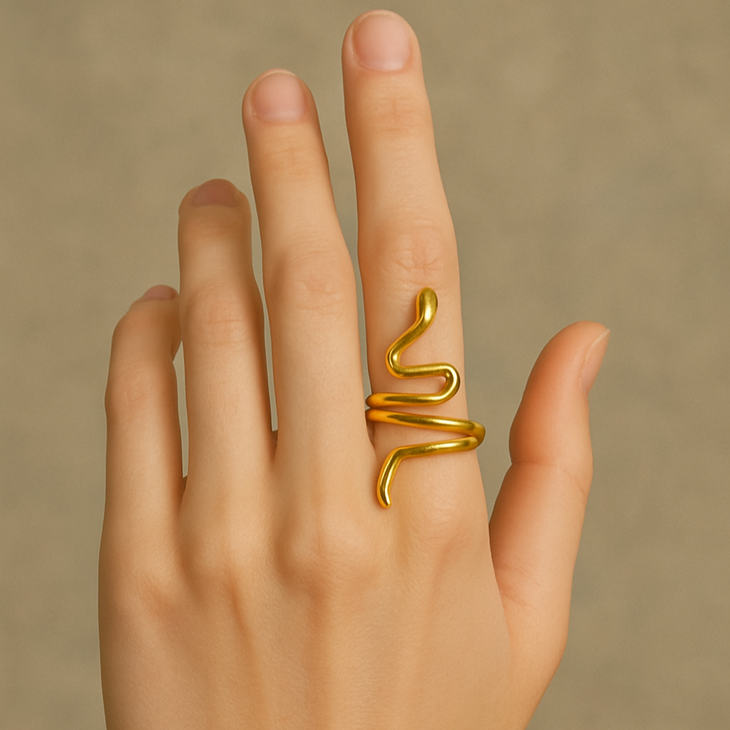 Serpentine Golden Ring